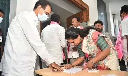 kalvakuntla kavitha, mlc, nizambad, srinivas, nomination