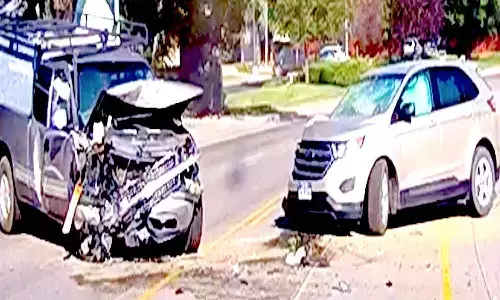 sai, america, died, road accident, suryapet district