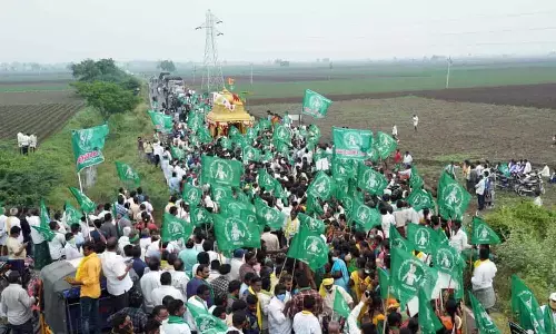 maha padayathra, farmers, capital, amaravathi, chithoor