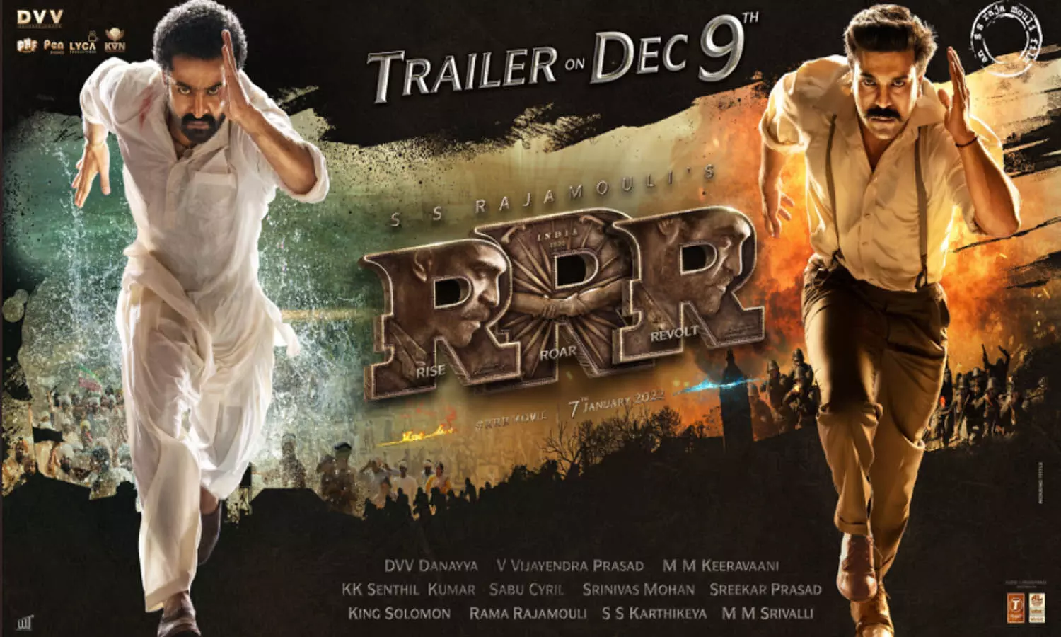 RRR, tease, ramcharan, junioir ntr, rajamouli