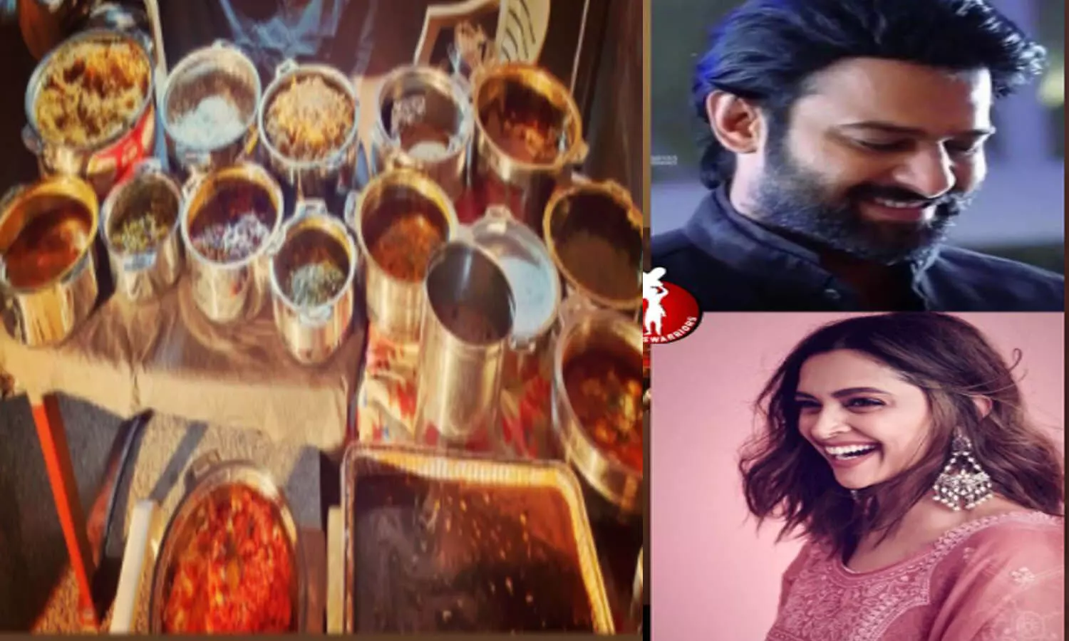 prabhas, deepika padukone, shooting, food