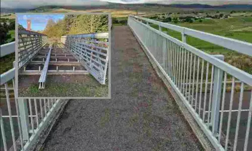 58 అడుగుల బ్రిడ్జ్ ను ఎత్తుకుపోయిన దొంగలు