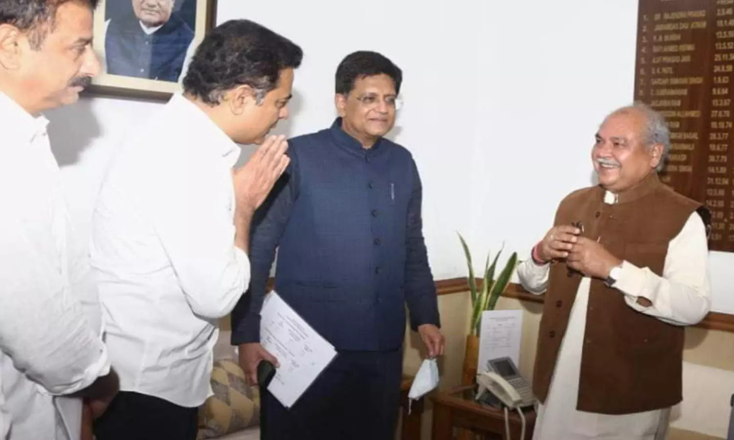 telangana, ministers, paddy purchase, delhi