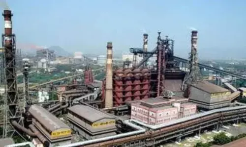 visakh steel plant, fire accident, fifty lakshs