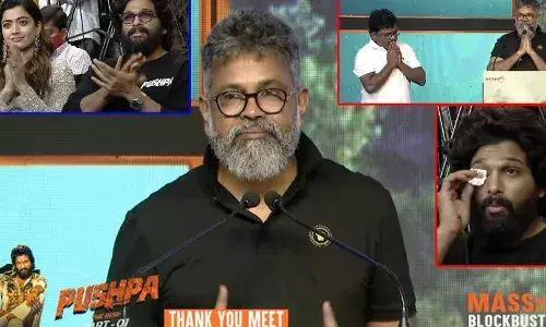 పుష్ప థ్యాంక్యూ మీట్ - టెక్నీషియన్లకు రూ.లక్ష ప్రకటించిన సుకుమార్