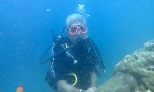 vijya sai reddy, mp, rajyasabha, andaman sea, scuba diving