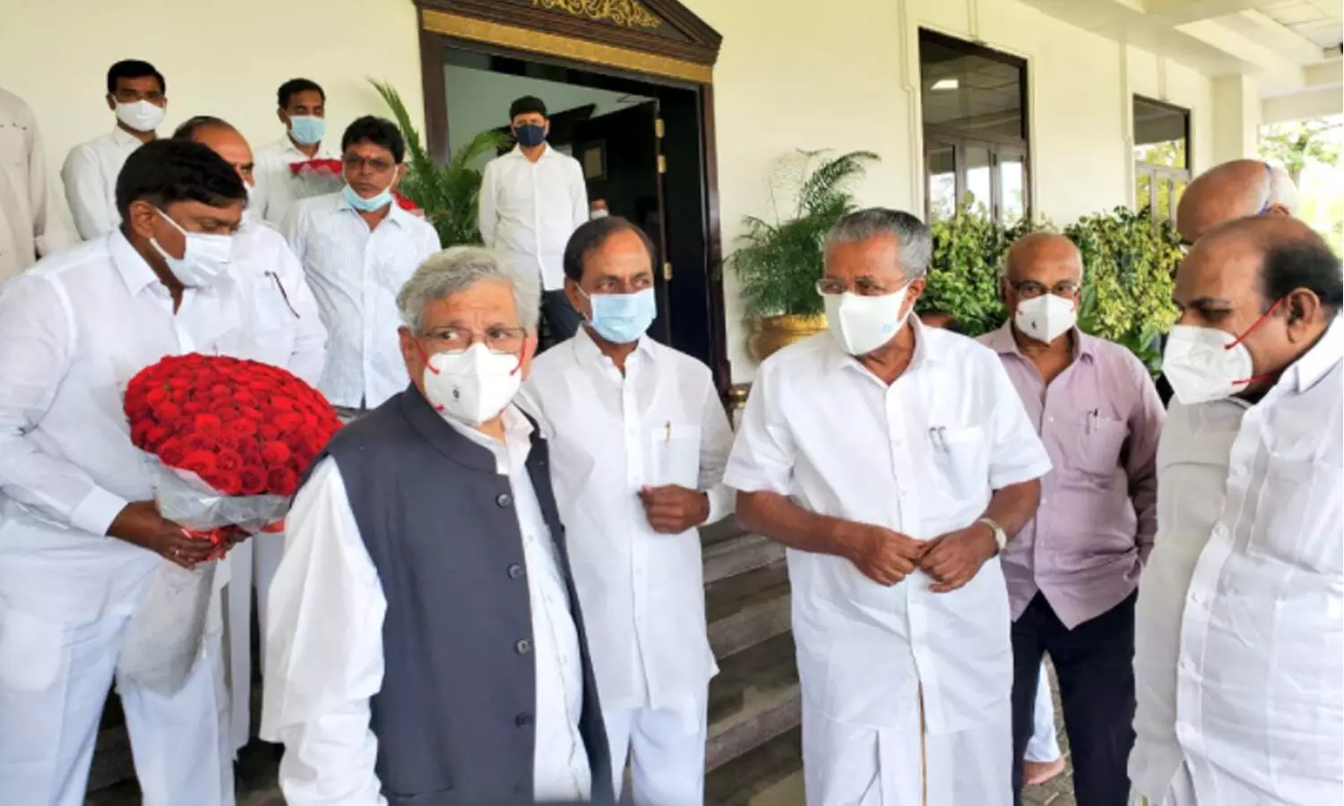 kcr, cm, cpm, cpi, sitharam yetchuri, prakash karath, d.raja, telangana