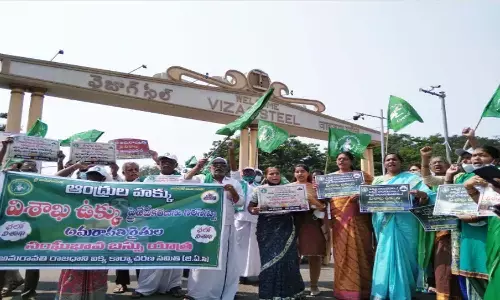 visakhapatnam steel plant, strike, labour department