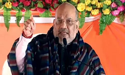 amit shah,  hyderabad, mutchintal, samatha murthy statue