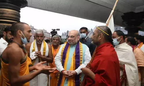 amit shah, mutchintal, samata statue, srirama nagara