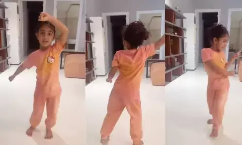 కచ్చా బాదమ్ పాటకి అల్లు అర్హ క్యూట్ స్టెప్స్.. షేర్ చేసిన బన్నీ