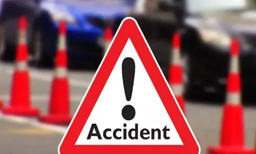 road accident, rtc buses, yadyar bhuvanagiri district