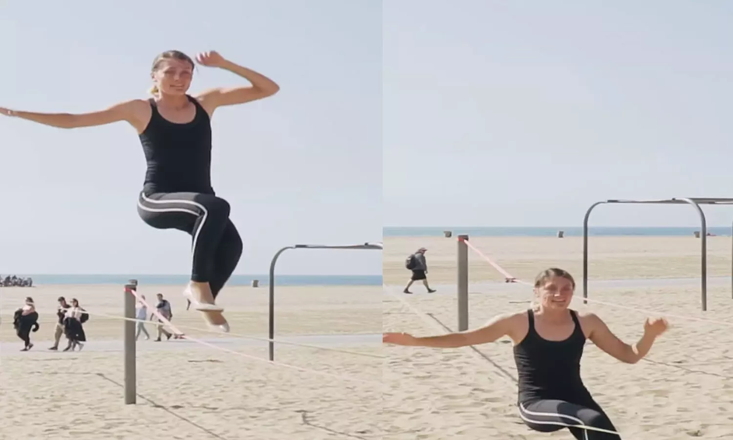 హై హీల్స్ తో తాడుపై జంప్.. మహిళ గిన్నిస్ రికార్డు