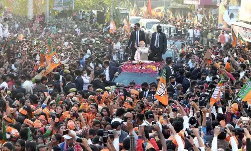 narendra modi, road show,  ahmedabad, gujarat