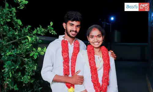 మతాంతర వివాహం.. భర్త మిస్సింగ్, అత్తింటి ఎదుట భార్య ఆందోళన !