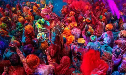 holi celebrations, south state, north india