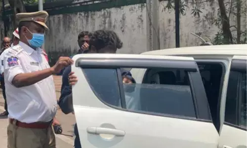 road accident, jubleehills check post,  hyderabad.