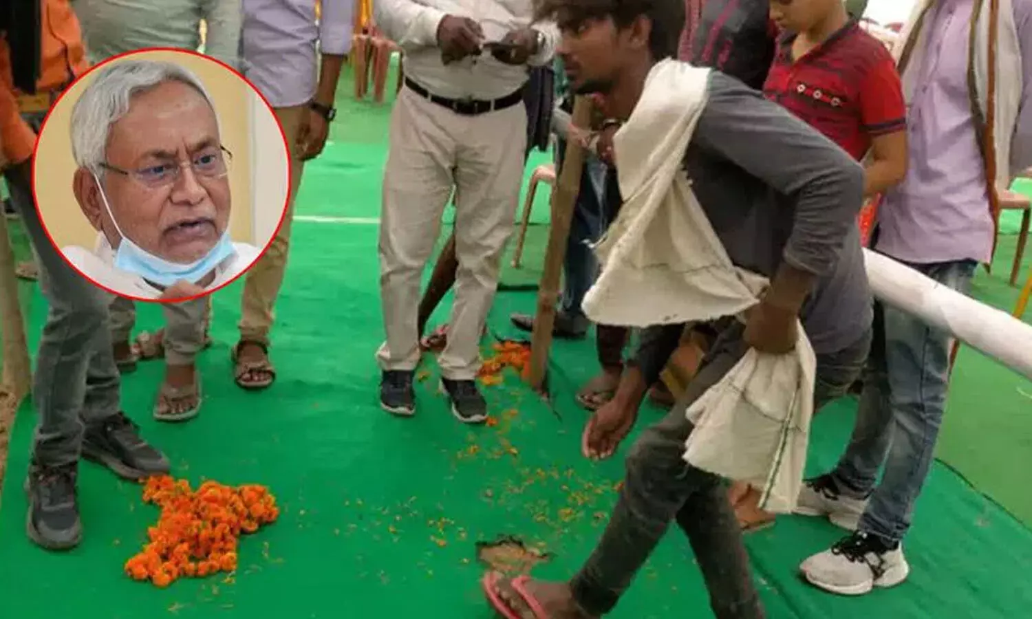 సీఎం నితీశ్ సభలో బాంబు దాడి ? సీఎం నితీశ్ సభలో బాంబు దాడి ?