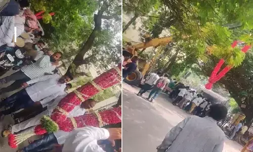 క్రేన్లు, డ్రోన్లు, డప్పులు.. అన్న బర్త్ డేకి అనుచరుల హంగామా, రోడ్డంతా రచ్చ