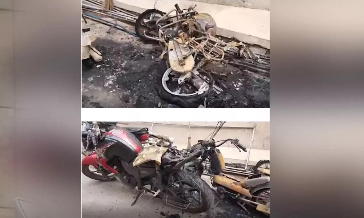 విజయవాడలో గంజాయి బ్యాచ్ వీరంగం.. 5 బైక్ లు దగ్ధం