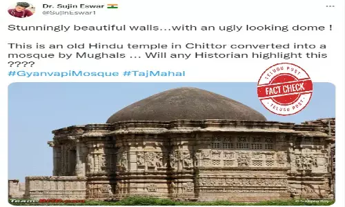 ఫ్యాక్ట్ చెక్: చిత్తోర్ లో ఆలయాన్ని మసీదులా మార్చేశారా..?
