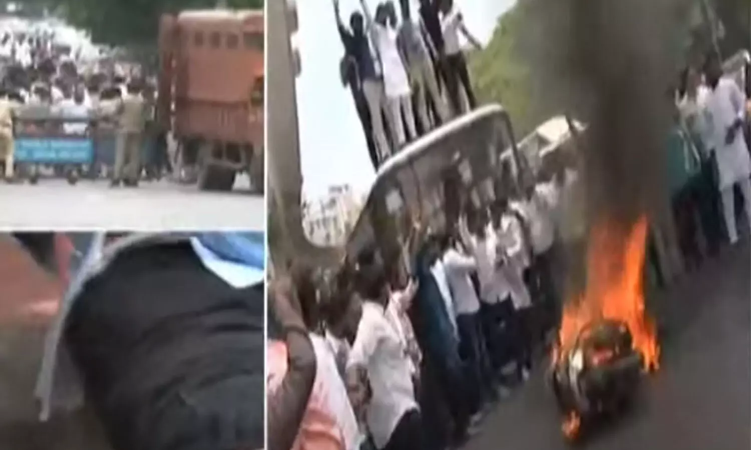 కాంగ్రెస్ చలో రాజ్‌భవన్ లో ఉద్రిక్తత.. రెచ్చిపోయిన క్యాడర్