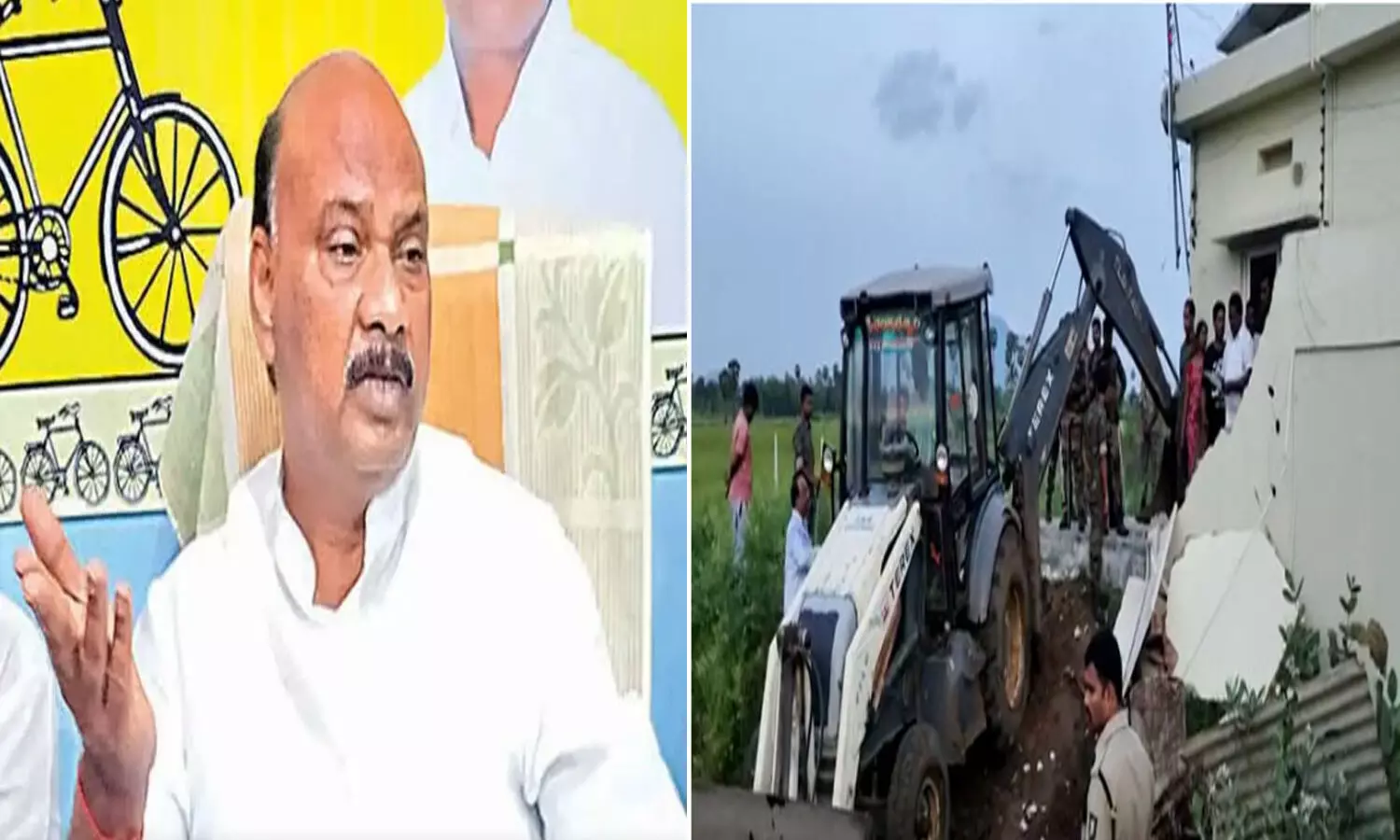 అయ్యన్న అరెస్ట్..?  ఇంటి గోడ కూల్చివేత