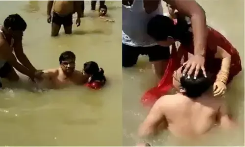 భార్యకు ముద్దు పెట్టినందుకు చితక్కొట్టారు