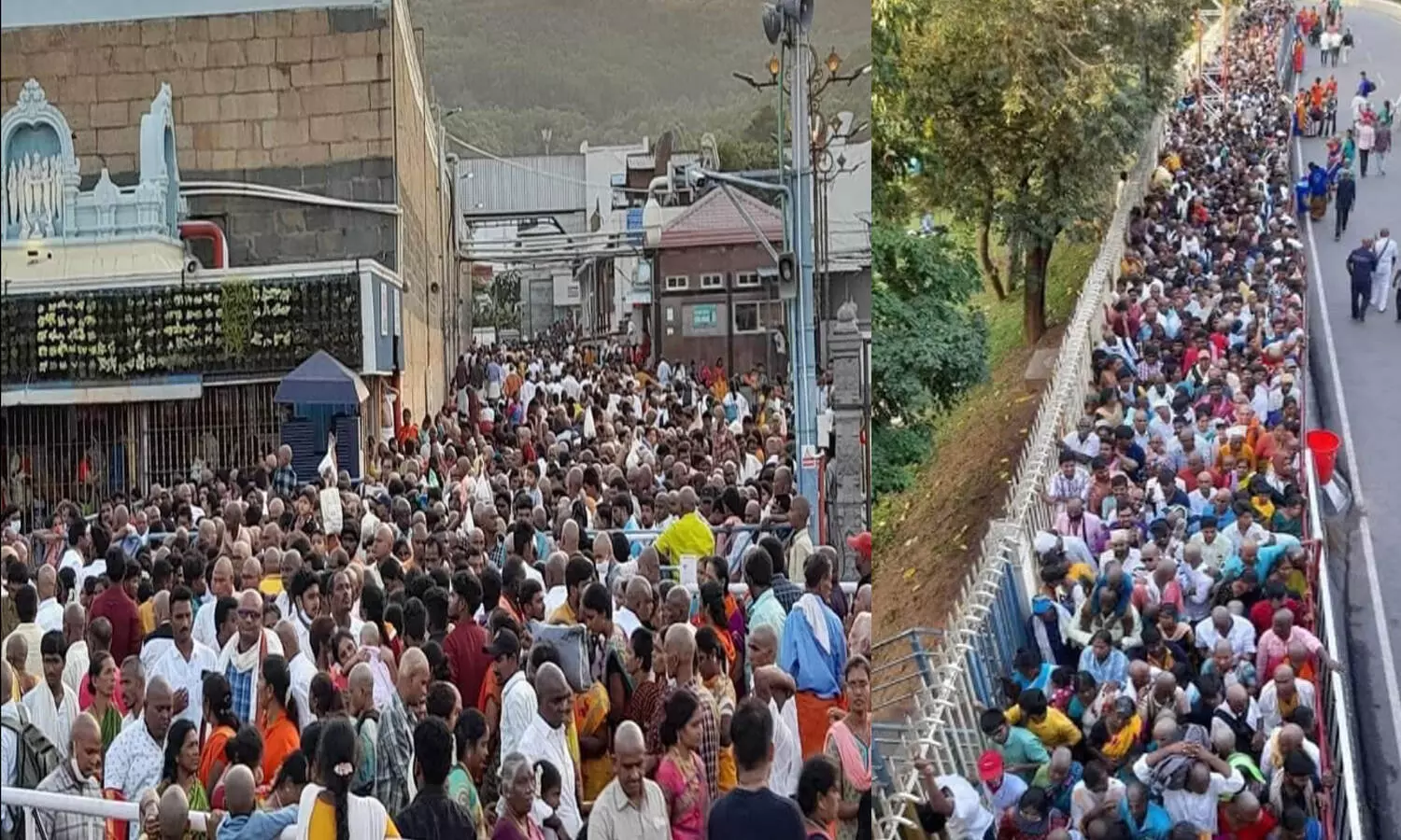 క్యూ లైన్లు భారీగా.. దర్శన సమయం