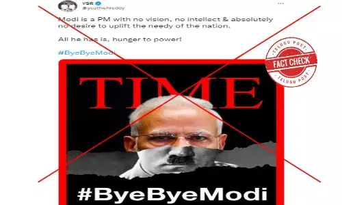 ఫ్యాక్ట్ చెక్: టైమ్ మ్యాగజైన్ కవర్‌ పై ప్రధాని నరేంద్ర మోదీని హిట్లర్‌తో పోల్చలేదు..!