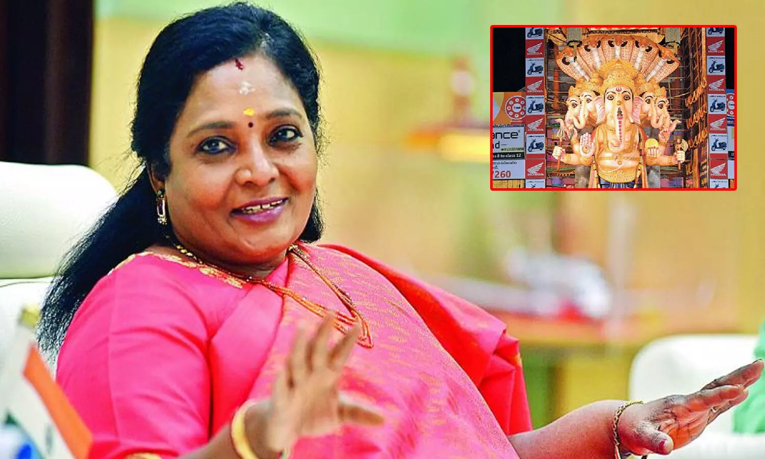 ఖైరతాబాద్ మహాగణపతికి తొలిపూజ చేసిన గవర్నర్ తమిళి సై