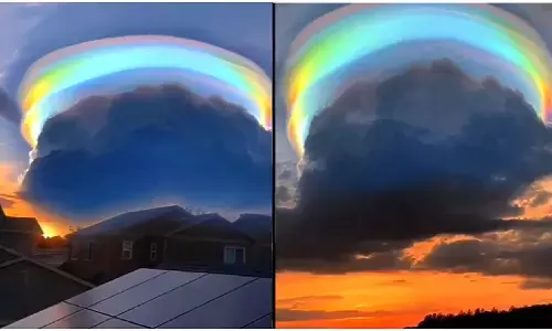 మబ్బు తొడిగిన కిరీటం.. ఆకాశంలో ఆవిష్కృతమైన అద్భుతం