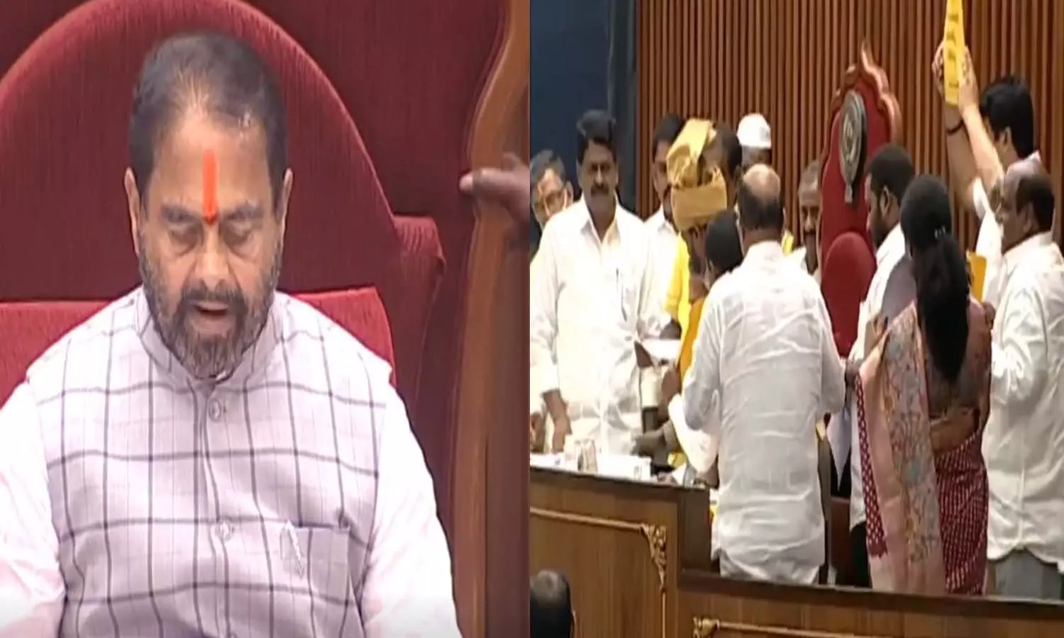 అసెంబ్లీలో గందరగోళం.. ఆఖరి రోజూ సస్పెన్షన్