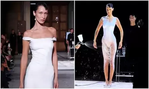 మోడల్ ను పిలుచుకొని వచ్చారు.. స్ప్రే చేయగానే డ్రెస్