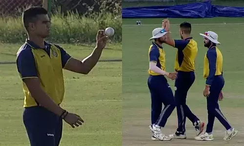 హైదరాబాద్ మీద దుమ్ము దులిపిన సచిన్ కొడుకు అర్జున్