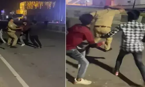 హెల్మెట్స్ లేవని ఆపినందుకు.. పోలీసుని యూపీ యువకులు ఏమి చేశారంటే..!