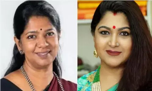 sadiq, dmk, khushboo,  kanimozhi