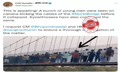 Fact Check: Viral video is Old, not just before cable bridge collapse in Morbi, Gujarat