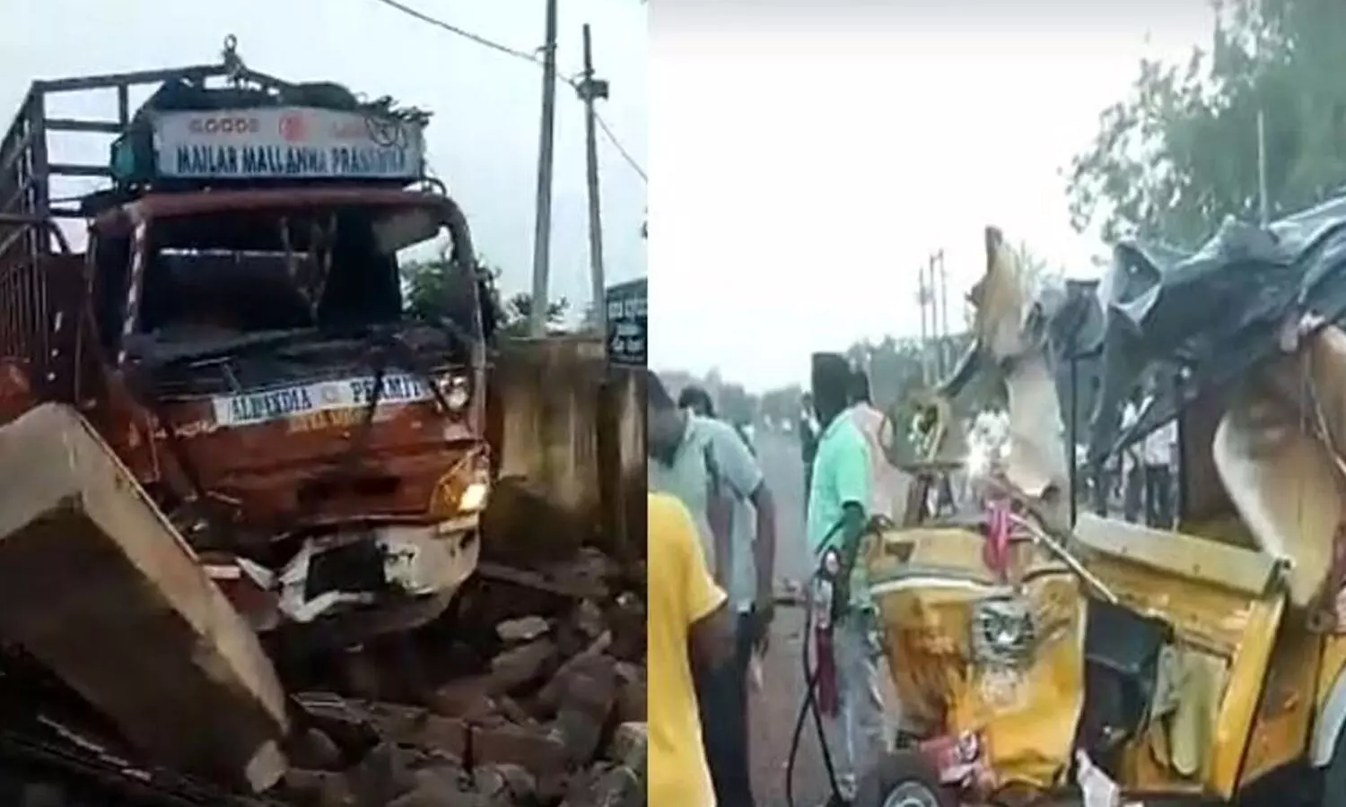 truck hits auto, 7 women killed in road accident