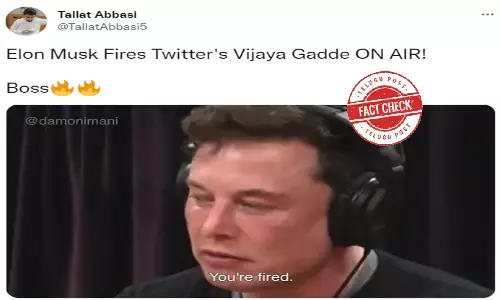 Fact Check: Video on Elon Musk firing Twitter trust and safety lead Vijaya Gadde on air is FALSE