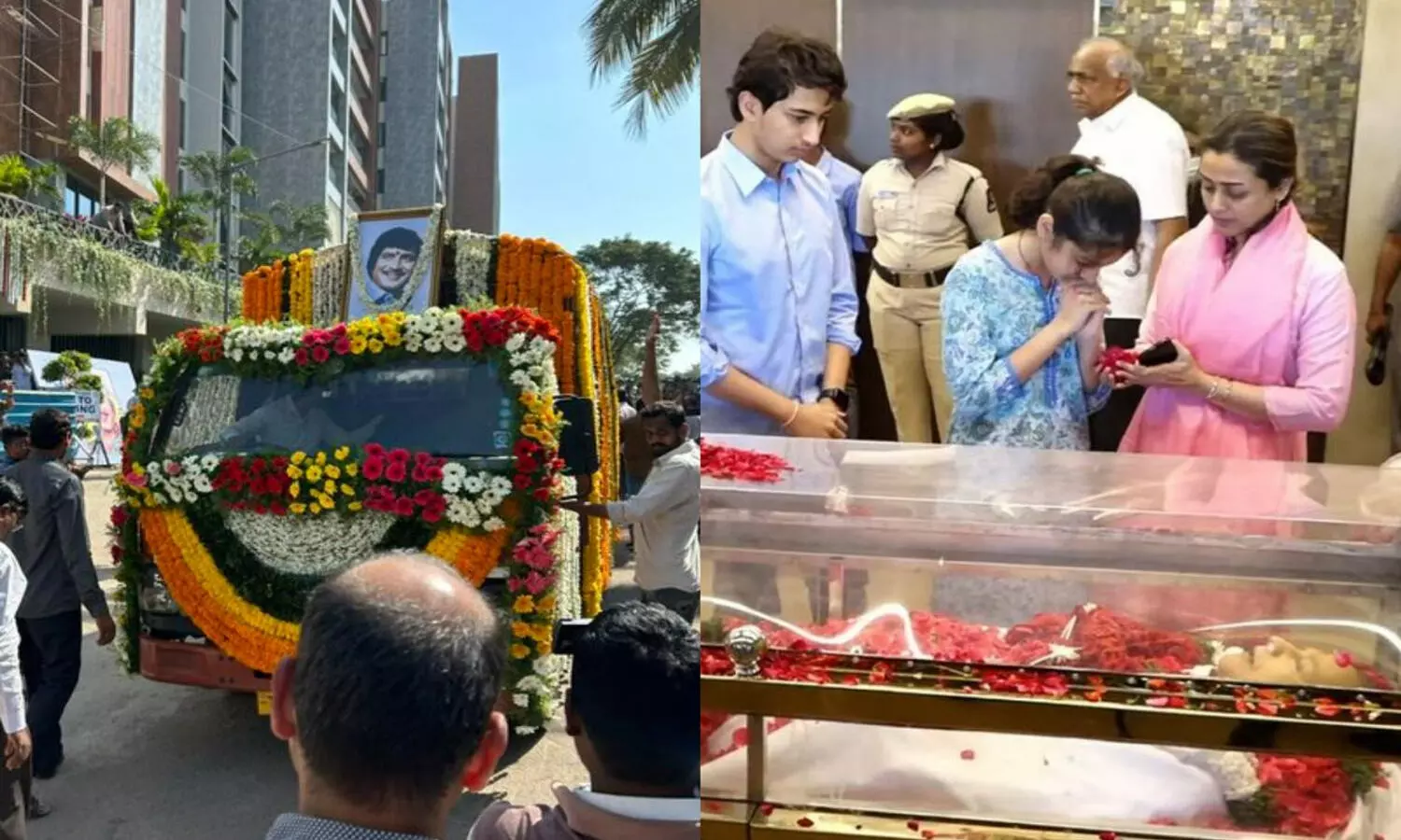 krishna last rites, superstar krishna funeral
