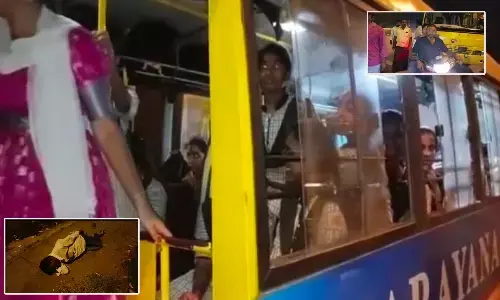 narayana college bus, 40 narayana students