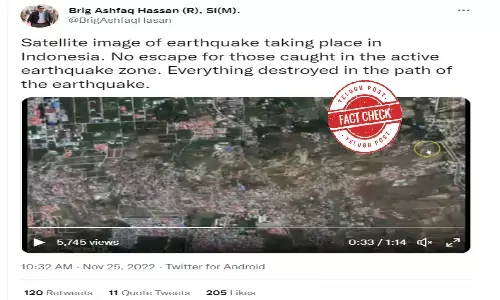 Fact Check: Time-lapse video of earthquake in Indonesia is misguiding