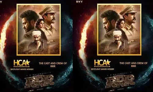 HCA spotlight winner award for RRR, RRR Awards