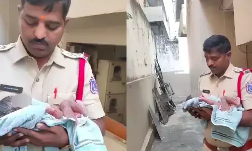 Kushaiguda SI Saikumar, baby thrown into Apartment