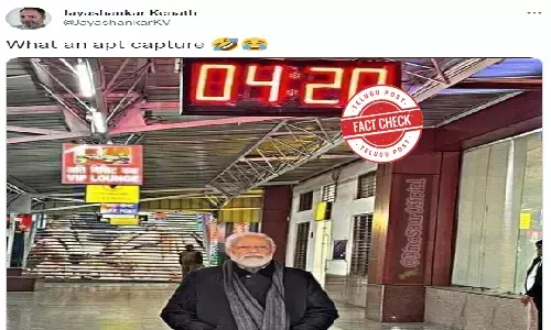 Fact Check: Modis image at a railway clock digitally altered