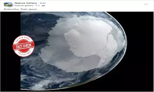 Fact Check: Viral photo of Antarctica claimed to be taken from space is FALSE