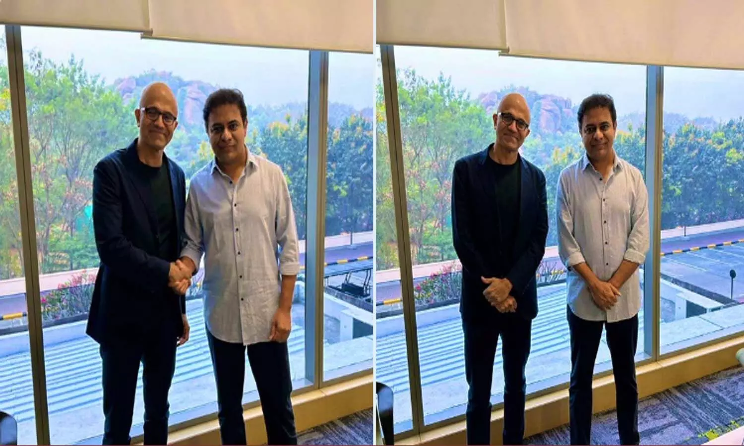 సత్యనాదెళ్లతో కేటీఆర్ భేటీ సత్యనాదెళ్లతో కేటీఆర్ భేటీ