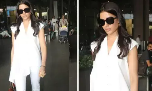 samantha in mumbai airport
