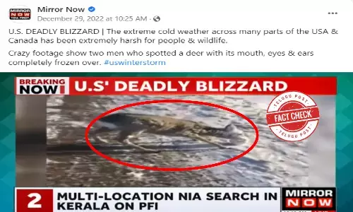 Fact Check: Video of man rescuing frozen deer makes a false claim